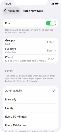 Press the indicator next to 