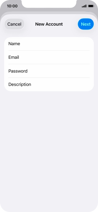 Press Description and key in the required name.