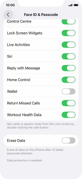 Press the indicator next to 