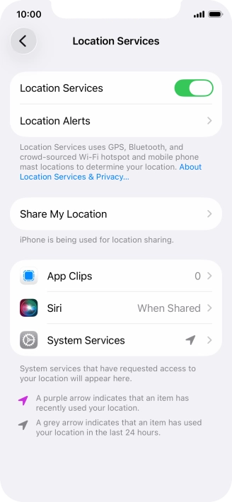Press the required app.