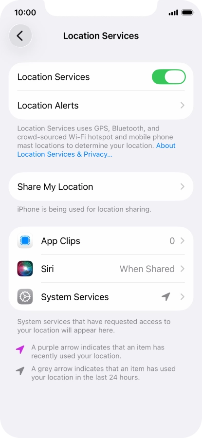 Press the required app.