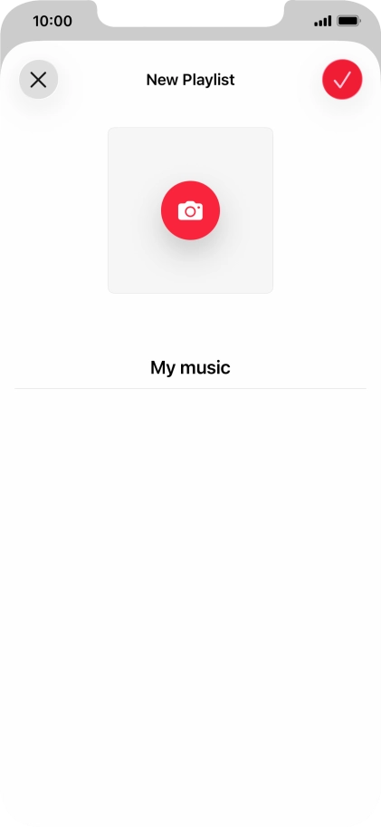 Press the confirm icon.