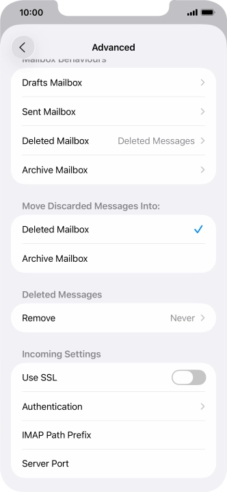 Press the indicator next to 