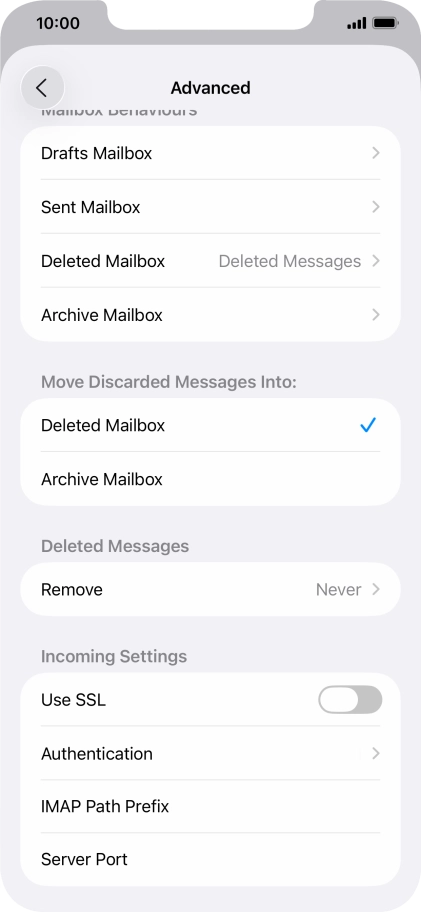 Press the indicator next to 
