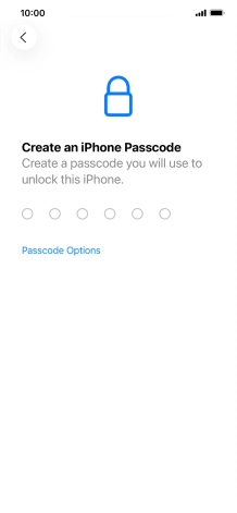 Press Passcode Options.