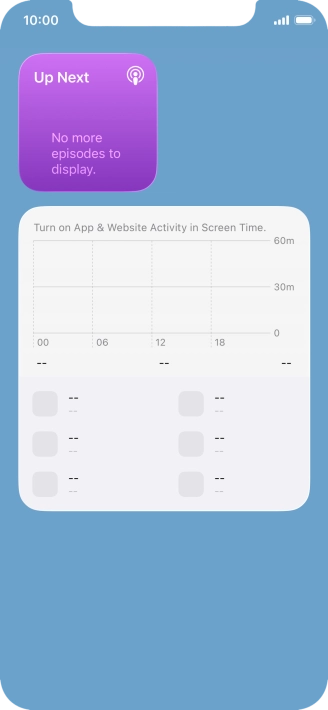 Press and hold the required Widget Stack.