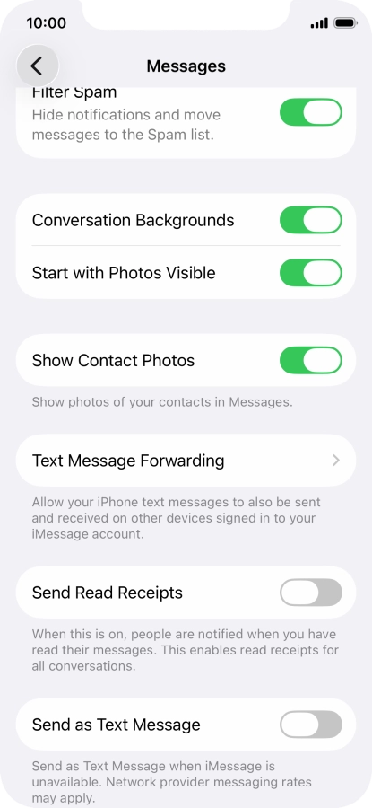 Press the indicator next to 