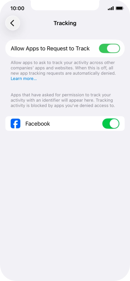 Press the indicator next to 