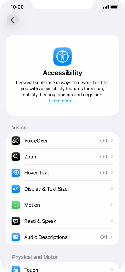 Press the required category below 