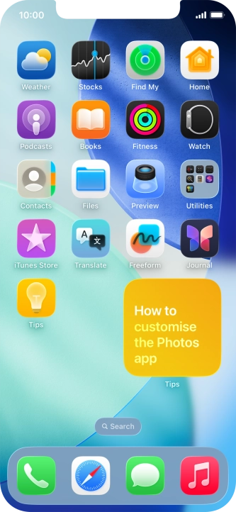 If you're using a Widget Stack: slide up or down on the stack to select the required widget.