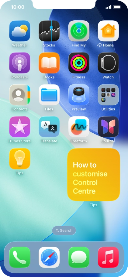 If you're using a Widget Stack: slide up or down on the stack to select the required widget.