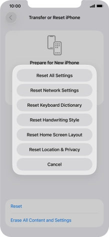 Press Reset All Settings.