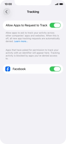 Press the indicator next to 