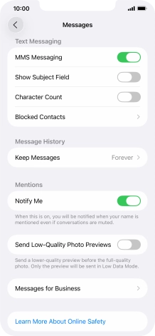 Press the indicator next to 