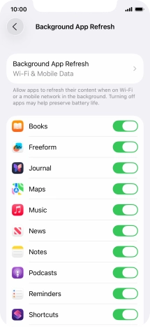 Press Background App Refresh.