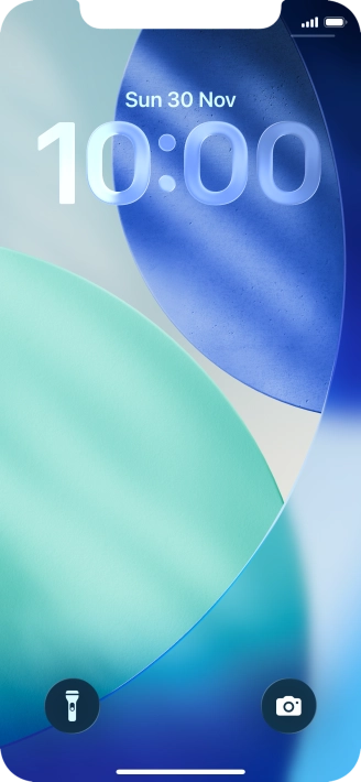 Press and hold anywhere on the lock screen.