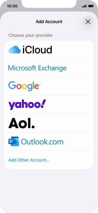 Press Add Other Account....