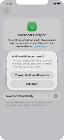 If Wi-Fi is turned off, press Turn on Wi-Fi and Bluetooth.