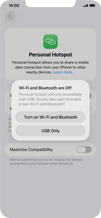 If Wi-Fi is turned off, press Turn on Wi-Fi and Bluetooth.