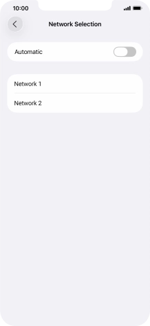 If you turn off the function, press the required network.