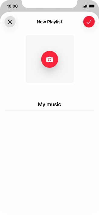 Press the confirm icon.