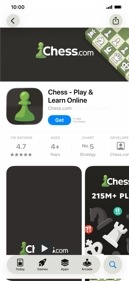 Press Get and follow the instructions on the screen to install the app.