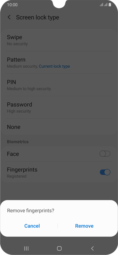 samsung a50 app lock setting