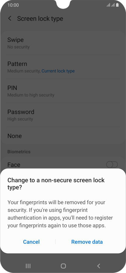samsung a50 app lock setting