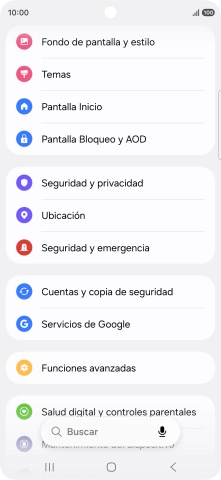 Pulsa Cuentas y copia de seguridad.