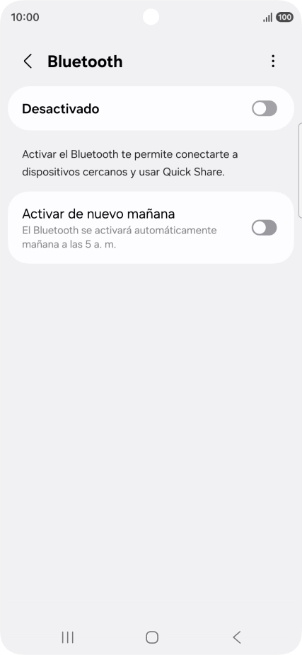 Pulsa el indicador para activar la función.