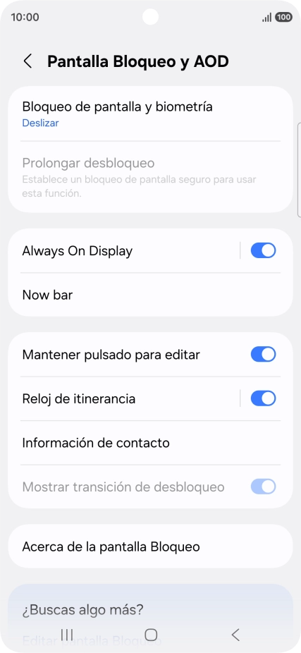 Pulsa Bloqueo de pantalla y biometría.