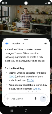 The answer from Gemini to your question is displayed.