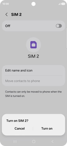 If you turn on use of the price plan, press Turn on.
