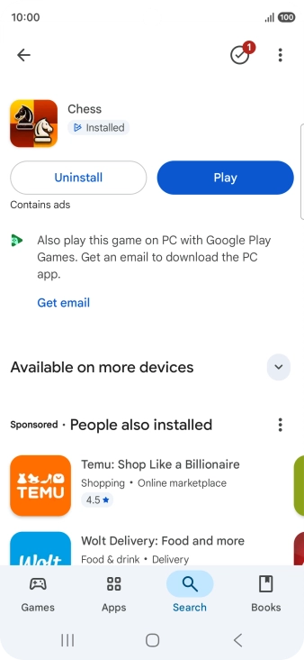 Press the Home key to return to the home screen.