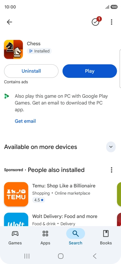 Press the Home key to return to the home screen.