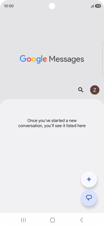 Press the profile icon.