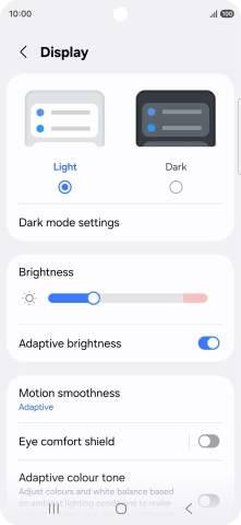 Press the indicator next to 
