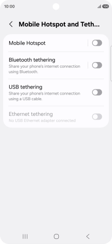 Press Mobile Hotspot.