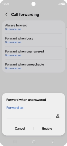 Key in +447836121121 and press Enable.