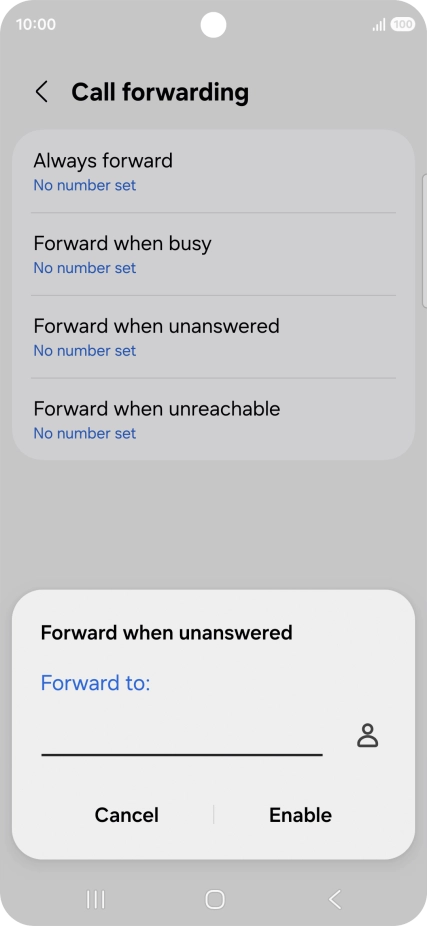 Key in +447836121121 and press Enable.