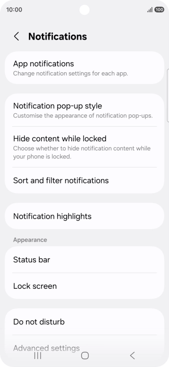 Press App notifications.