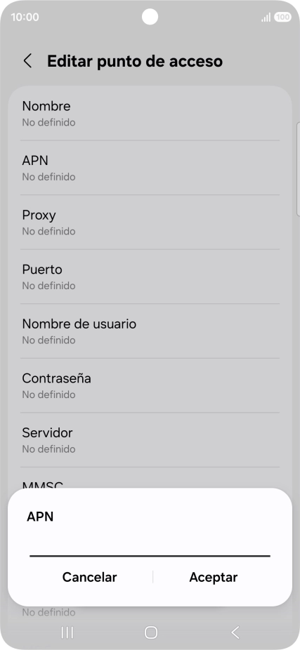 Introduce airtelwap.es y pulsa Aceptar.