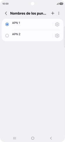 Pulsa en el campo junto a la conexión de datos para activarla.