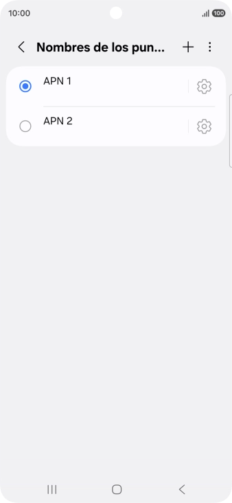 Pulsa en el campo junto a la conexión de datos para activarla.