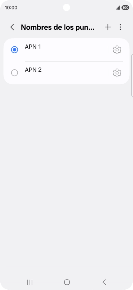 Pulsa en el campo junto a la conexión de datos para activarla.