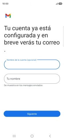 Pulsa Tu nombre e introduce el nombre del remitente.