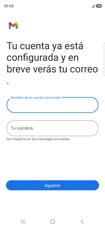 Pulsa Tu nombre e introduce el nombre del remitente.