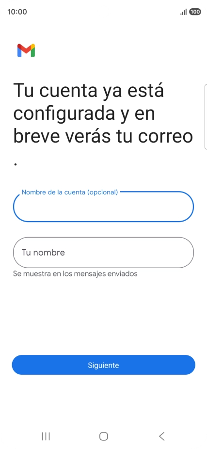 Pulsa Tu nombre e introduce el nombre del remitente.
