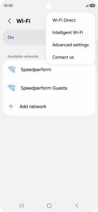 Press Intelligent Wi-Fi.