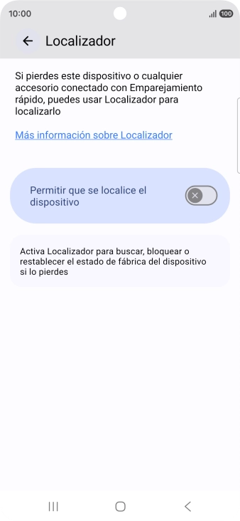 Pulsa el indicador junto a 